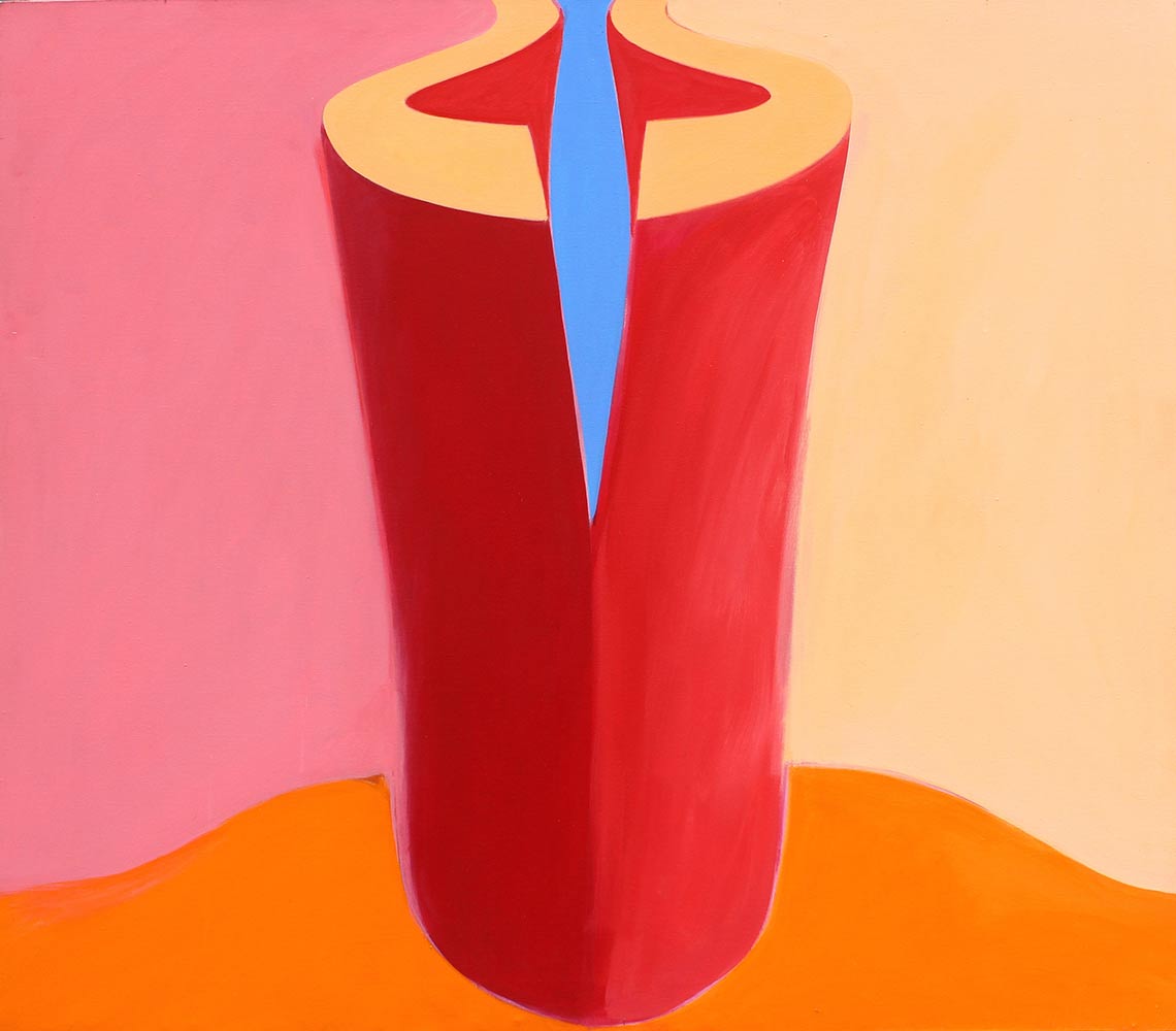 Bent Form with Blue, 1971, Acrylic on Canvas, 50”x58.”